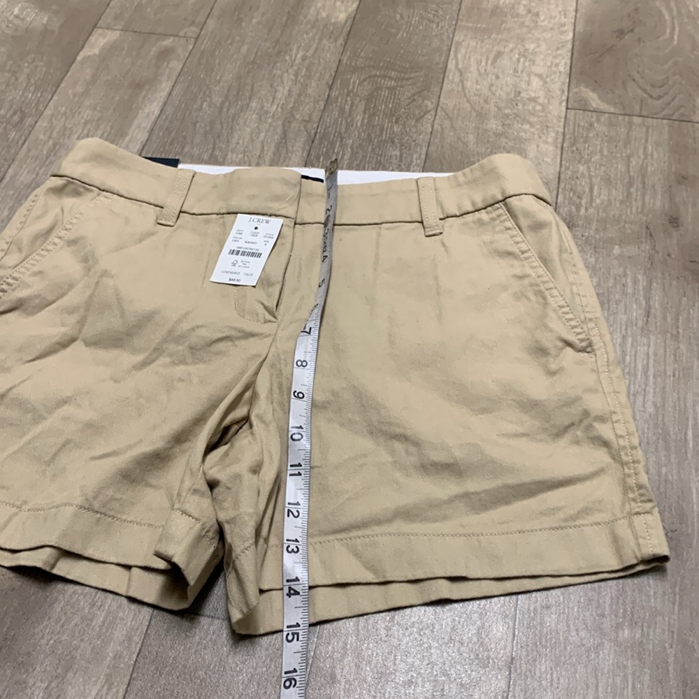 Womens NWT J. Crew Cotton Tan Chino 5”b Shorts - Picture 3 of 6